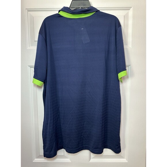 Size XL NFL Team Apparel Seattle Seahawks On Field Polo Shirt Blue Men NEW - Picture 2 of 3